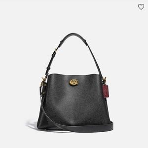 Like New Black Large Size Coach Willow Shoulder or Cross Body Bag